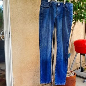 KABA EMBROIDERED FLAP/ STUDDED POCKET SKINNY JEANS SIZE 9